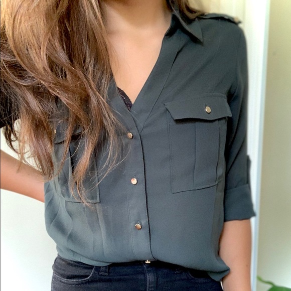 Slim Fit Military Portofino Shirt 